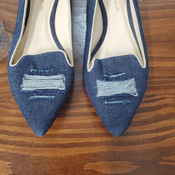 Trndy Blue Denim Flats - Picture 8 of 16